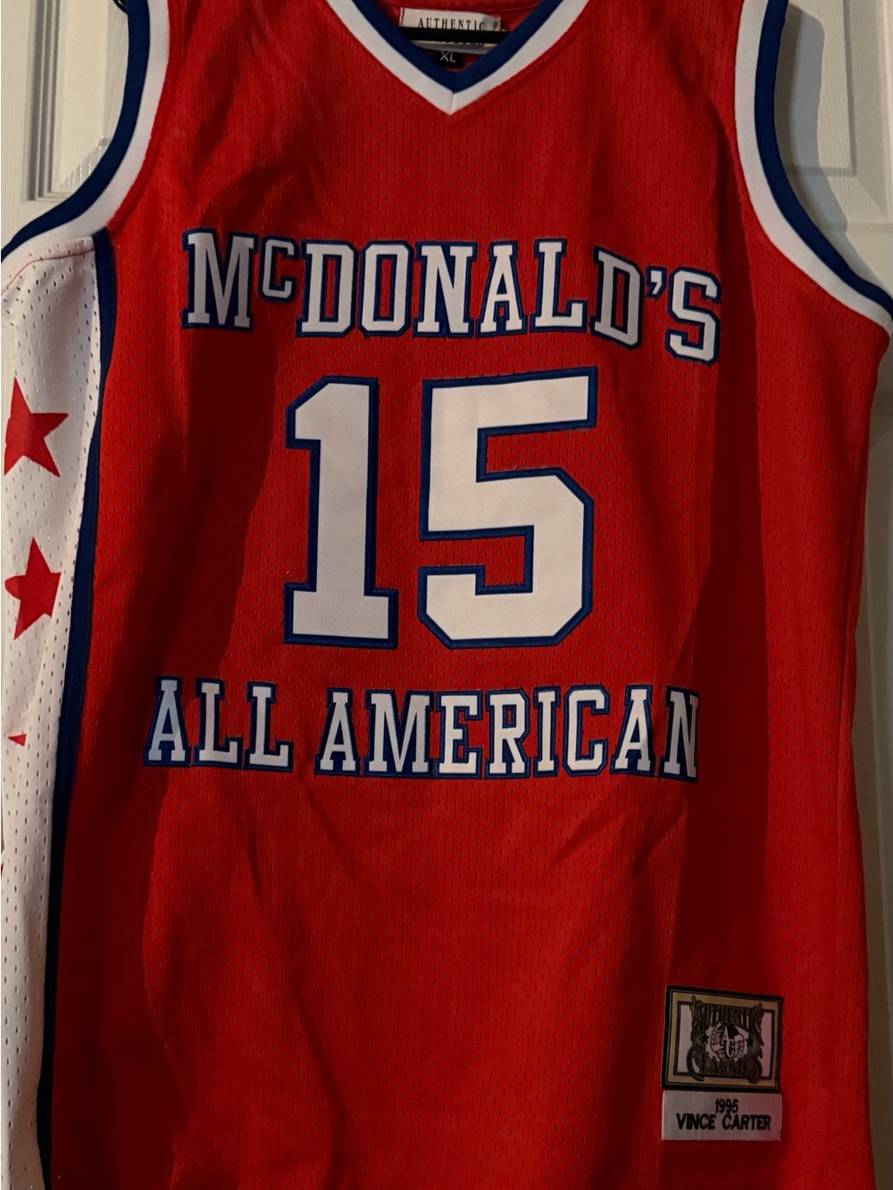 Vince Carter McDonald's All American #15 Red Basketball Jersey